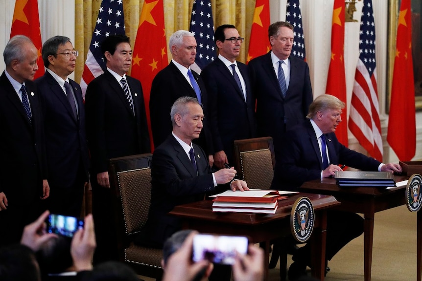 US and China sign phase one of the trade deal.