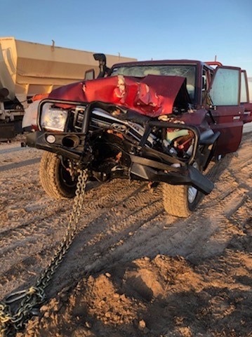 WA farmer Alan Sattler is standing on his gravel driveway in WA's Wheatbelt.