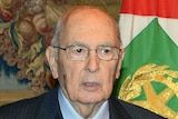 Italian president Giorgio Napolitano after re-election