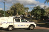 Police at a street at Tingalpa