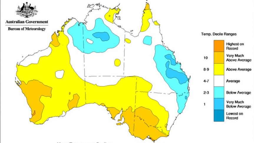 Heat map of Australia November 2017