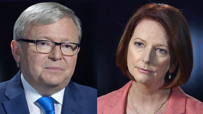 Composite of Kevin Rudd and Julia Gillard.