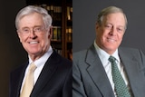A composite image of Charles and David Koch.
