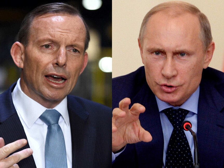 Tony Abbott has famously promised to "shirtfront" the Russian president.