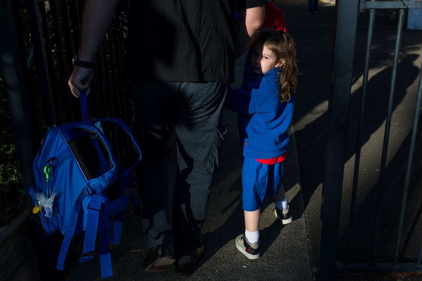 Chloe McMurtrie, 5, goes to school in Port Melbourne.