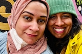 A selfie of Roshana Rasheed and her sister. 