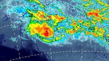 Tropical Cyclone Nathan off far north Queensland 10:30 AEST on Monday 16 March 2015