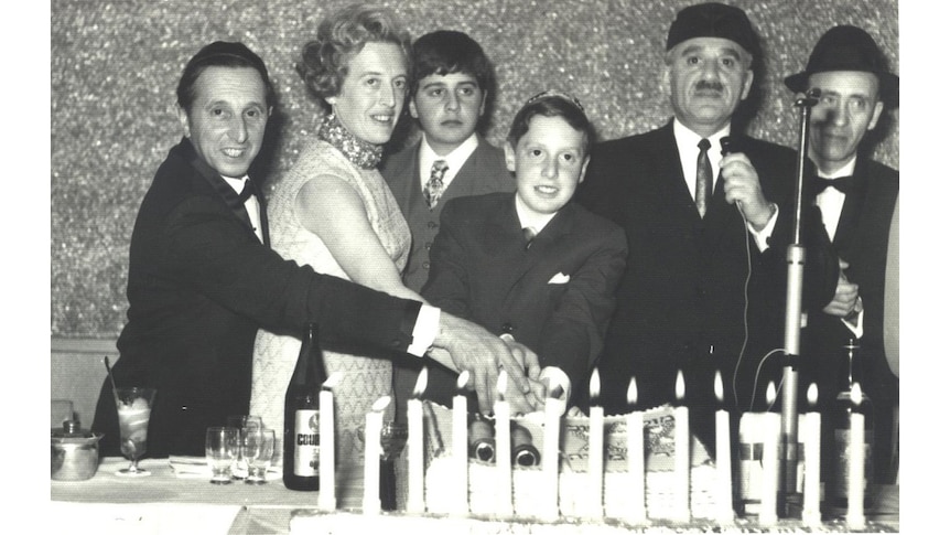 Irma and Oscar celebrating their son's Bar Mitzvah in 1970.