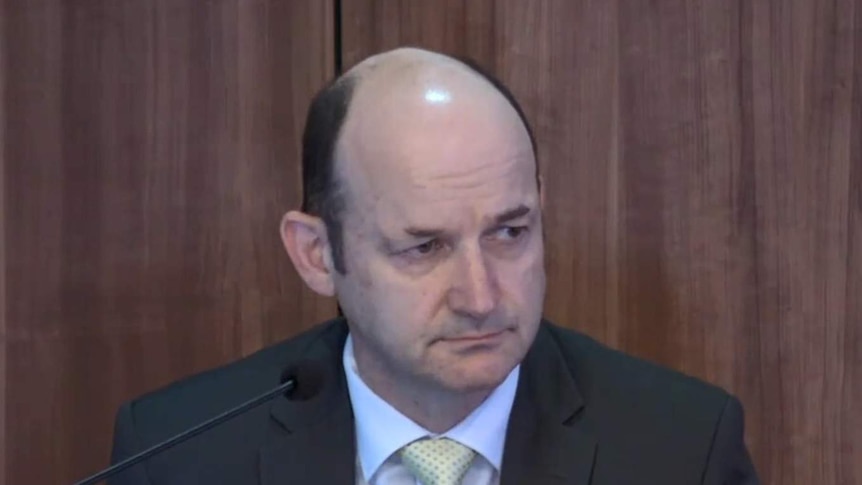 Fin McRae gives evidence at the Royal Commission into Management of Police Informants, January 31, 2020.