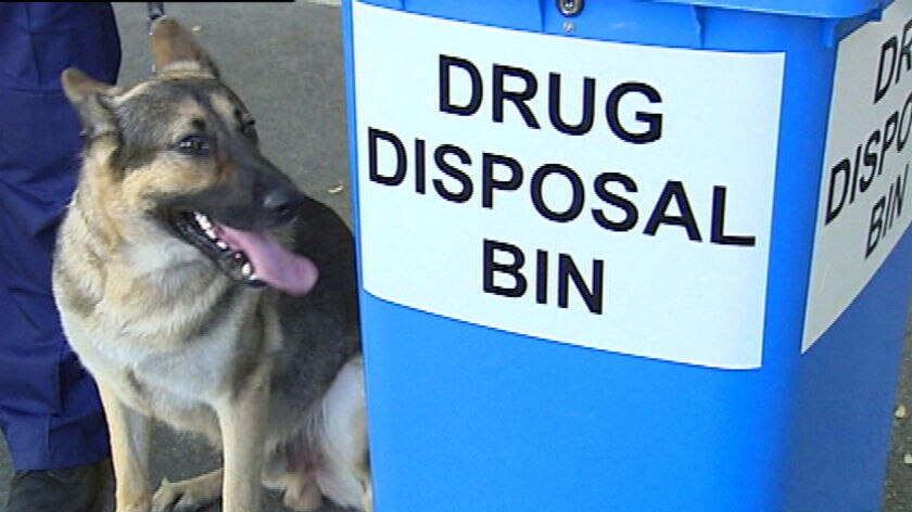 Police drug disposal bin
