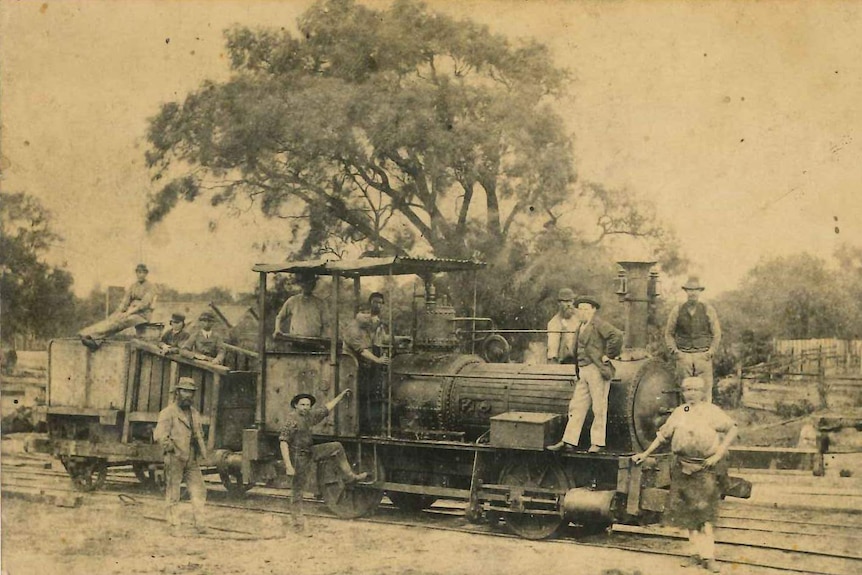 The Ballaarat locomotive in use in the milling industry, in WA in the late 19th century.