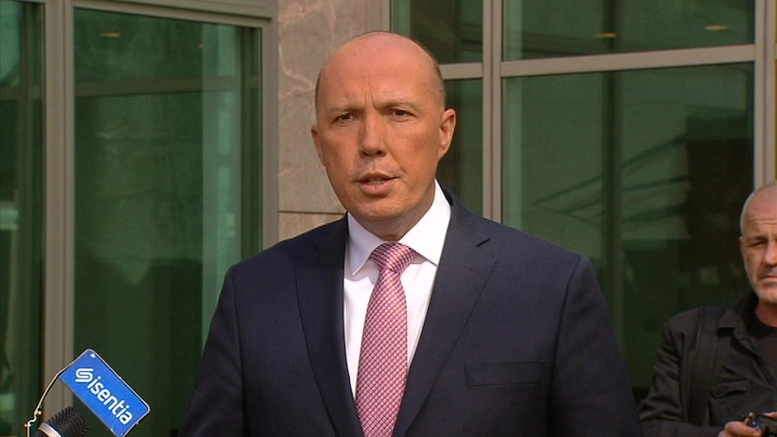 Peter Dutton was repeatedly asked to rule out another challenge.