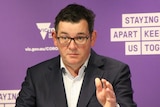 Victorian Premier Daniel Andrews addresses a press conference.