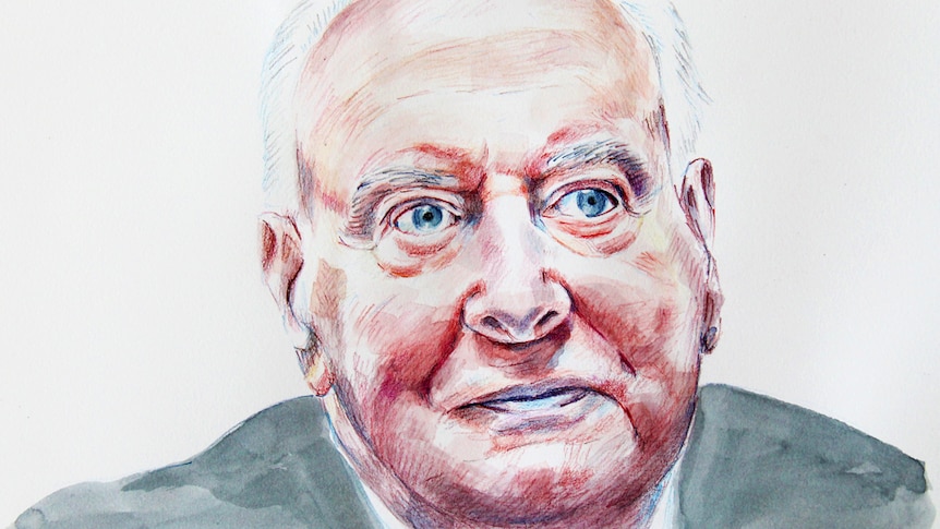 A portrait of former Australian prime minister Gough Whitlam.