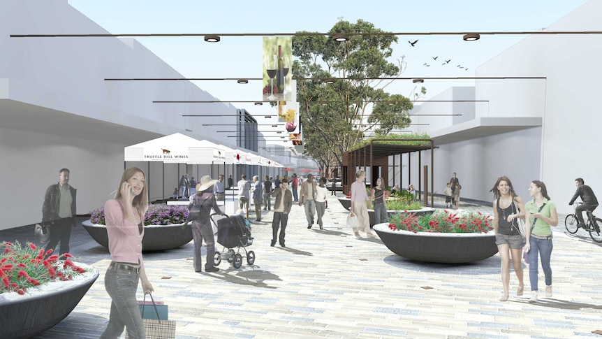 Concept design plans for Maitland Mall's revitalisation.