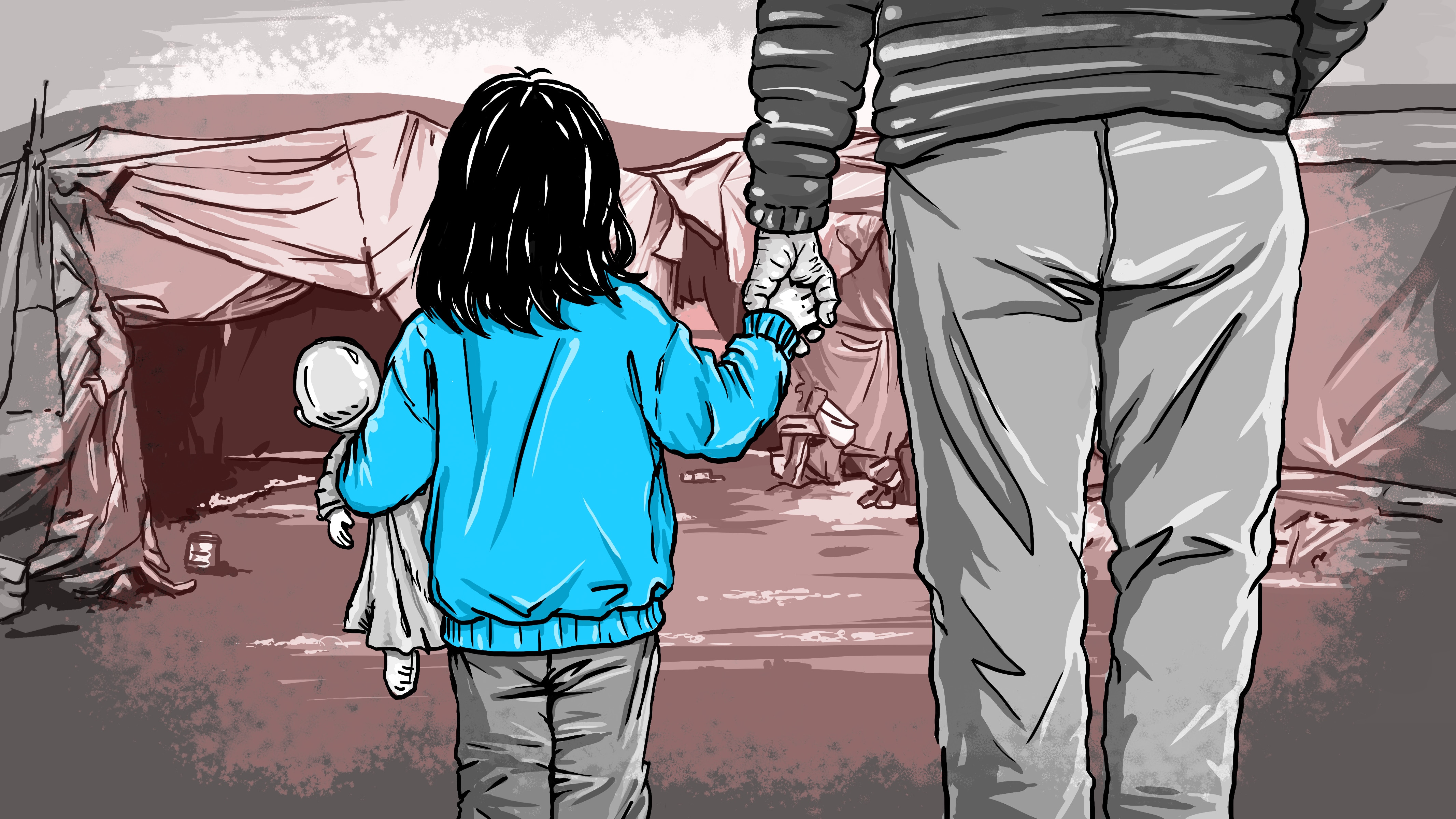 Grandfather of child rescued from Syria pleads for 'stability, love, care'