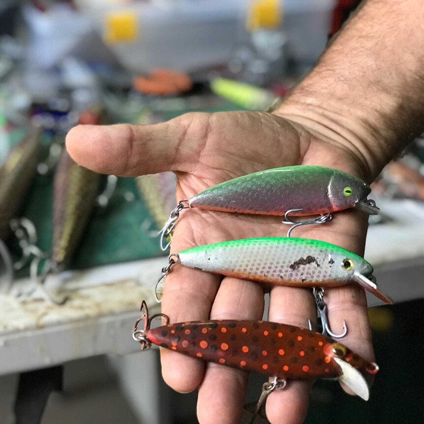 Barra lures Phil Clark has been making since the 1970s