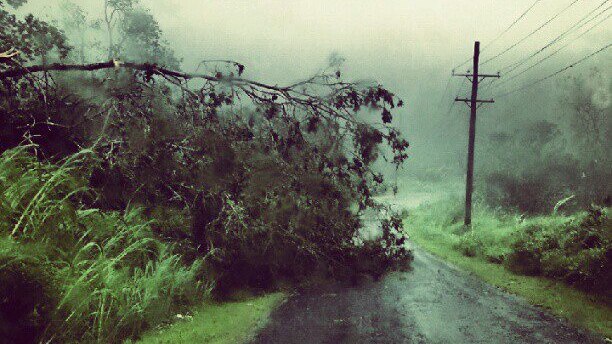 Tiavi area, Cross Island Road as Samoa experiences Cyclone Evan