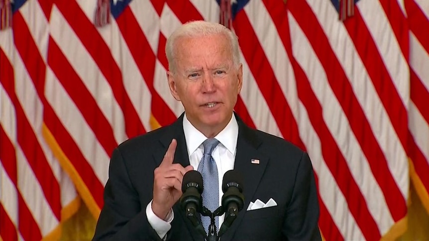 Joe Biden addresses the deteriorating security situation in Afghanistan