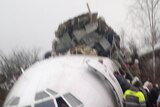 Russian plane after emergency landing