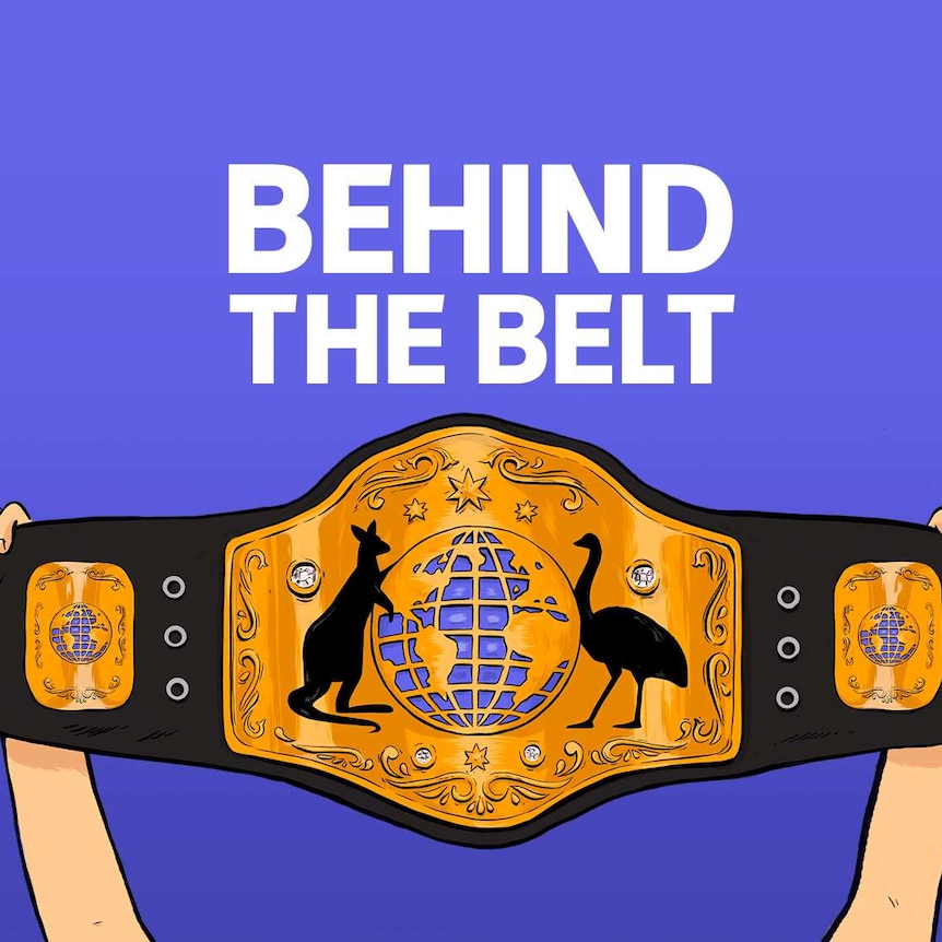 Program logo for the Behind the Belt podcast by ABC Radio.