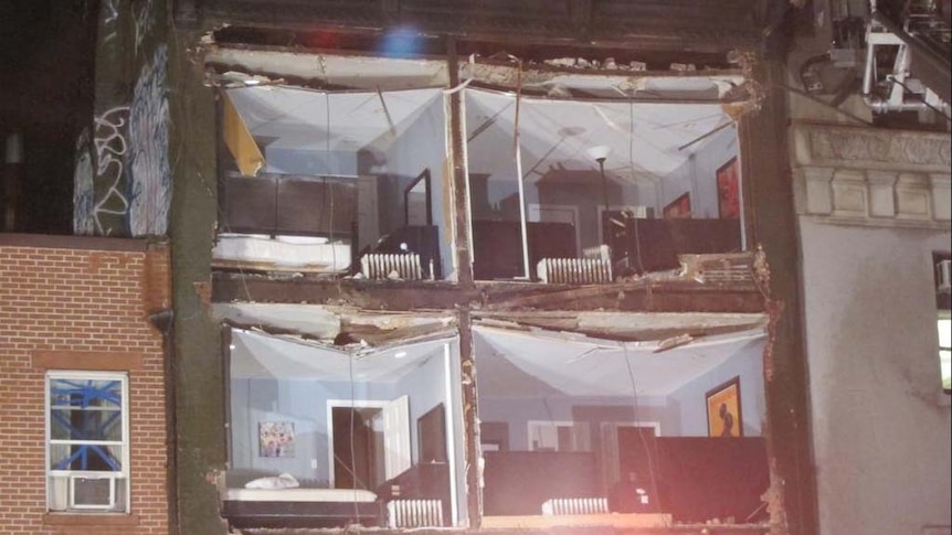 Apartment stripped bare by Sandy winds