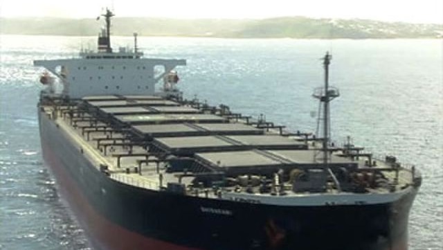 Ship carries Australian coal exports
