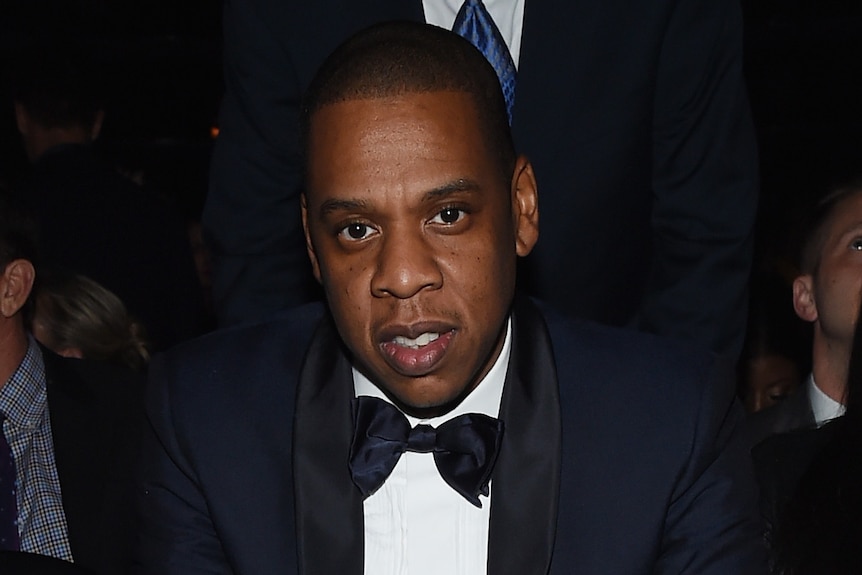 Rapper Jay-Z in a suit