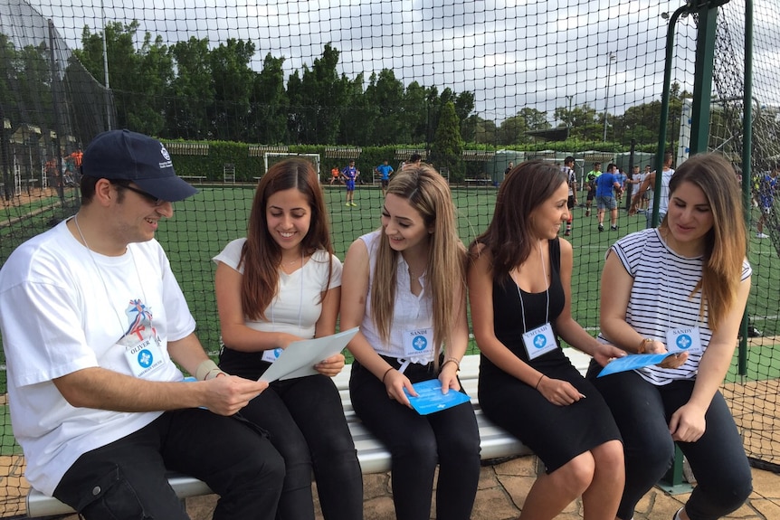 Assyrian youth workers at migrant gathering in Fairfield