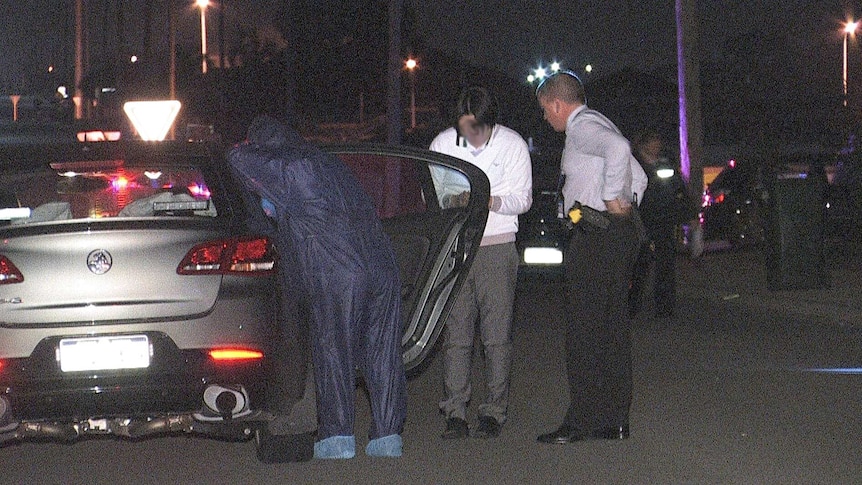 Police at the scene of a fatal stabbing in Perth