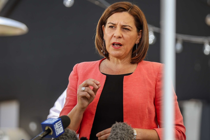 LNP Qld Opposition leader Deb Frecklington at a press conference