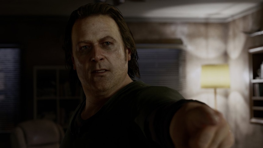 A still image of the violent father in Detroit: Become Human.