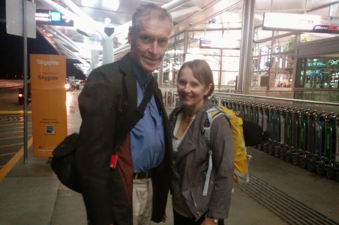 Malaysia Airlines: Roger and Jill Guard at Brisbane Airport