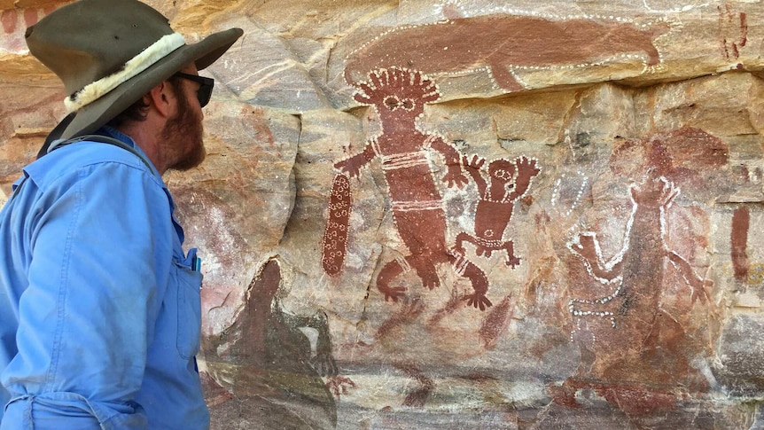 Nick Sundblom looks at rock art figures.