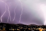 Lightning strikes TV transmission towers