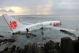 Lion Air plane submerged in the water near Bali airport
