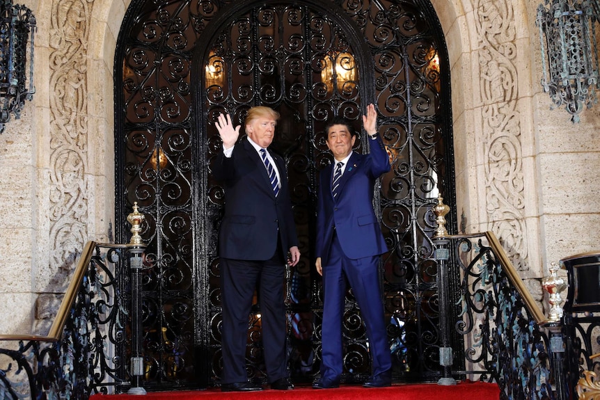 Donald Trump and Shinzo Abe