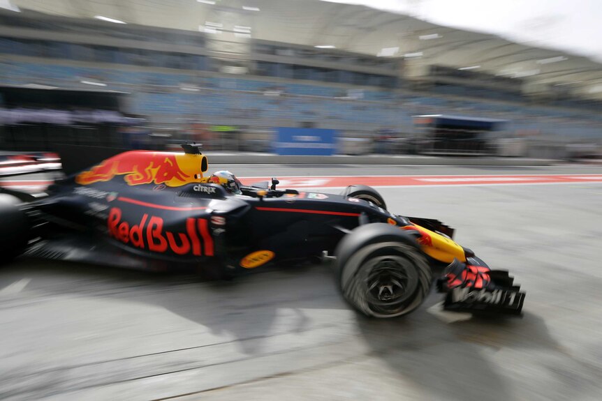 Ricciardo drives at Bahrain practice