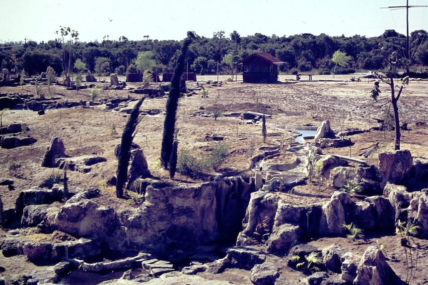 Limestone was used to create waterways and ponds at Wanneroo Botanic Gardens