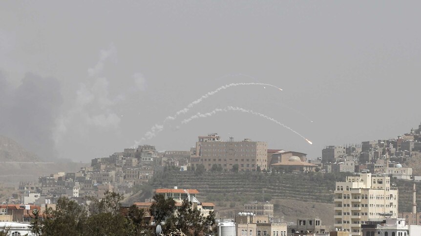 Rockets fly in Yemen