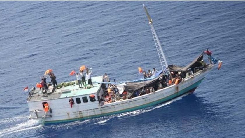 An asylum seeker boat