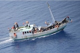 An asylum seeker boat that was intercepted 150 kilometres south of Ashmore Island