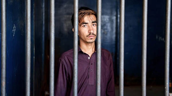 Hayat Khan inside his jail cell