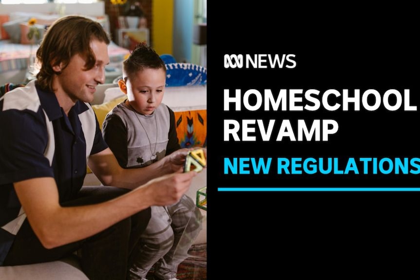 Homeschool Revamp, New Regulations: A man plays with a toy with a child.