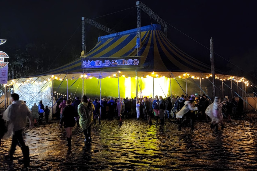 A shot of the World Stage at Splendour In The Grass on Friday night