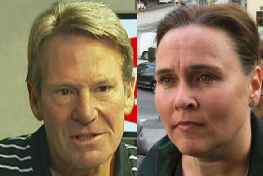 A composite image of Sam Newman and Jane Garrett.