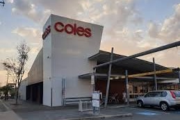 Coles shopping centre and car park.