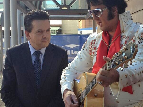 Nick Xenophon and Elvis impersonator.