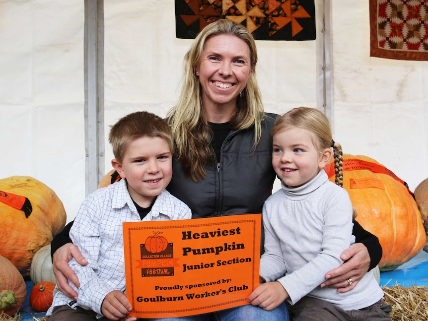 Siblings Andrew and Emma Tozer with mum Caroline.