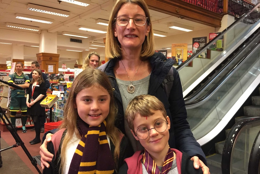 The Hirst family at the launch of the new Harry Potter book in Sydney